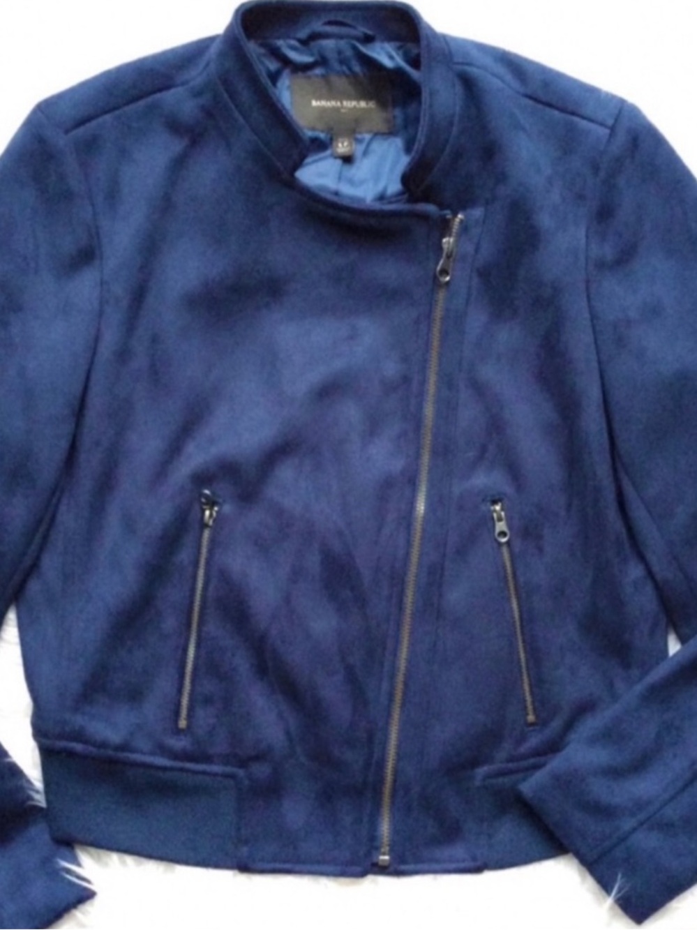 NWOT BR Vegan Suede Moto Jacket